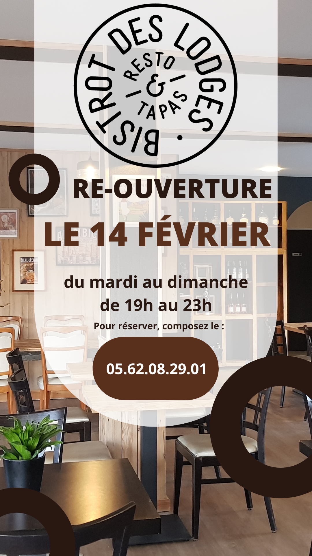 re-ouverture Bistrot des Lodges 2023