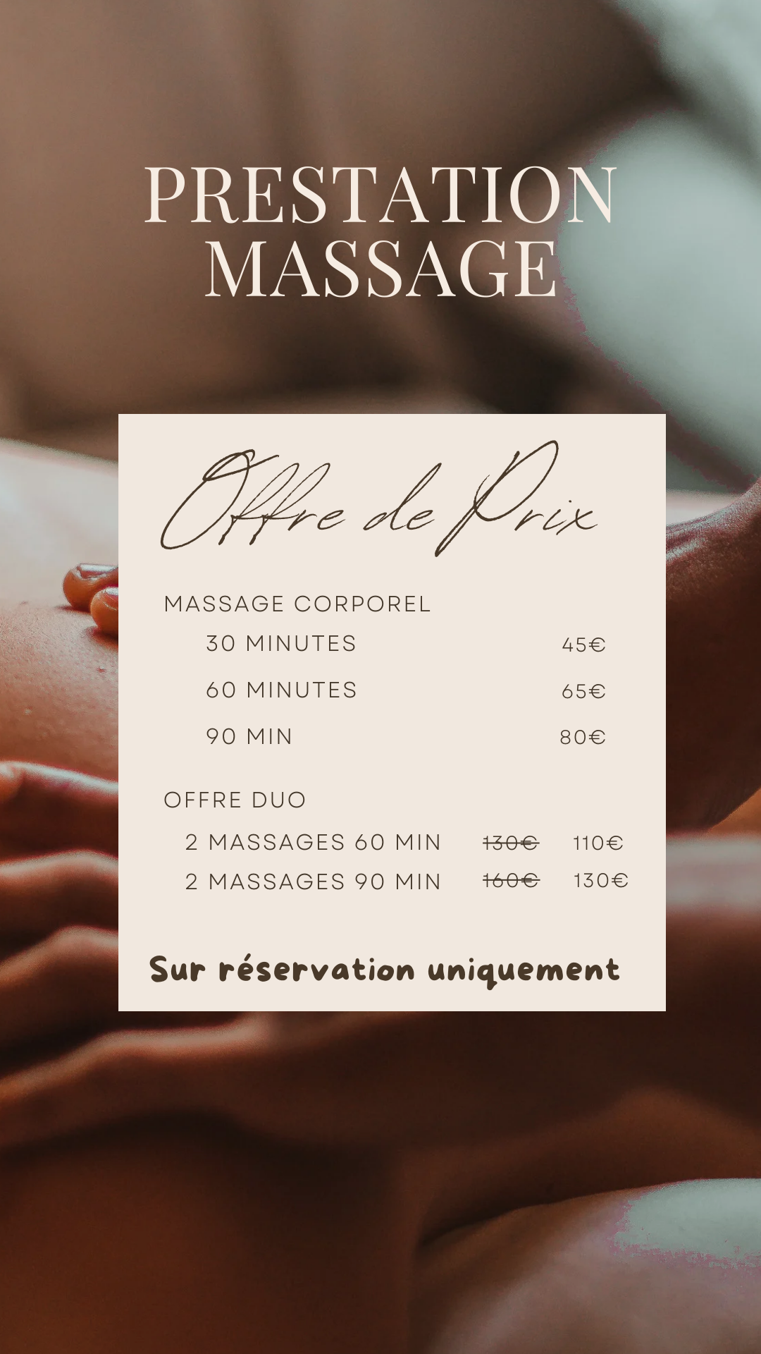 Offre de massage - Hotel les Lodges d'Eauze